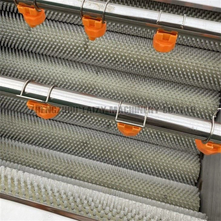 washing and peeling machine front view